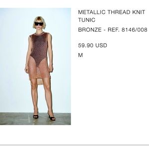 Metallic mesh tunic